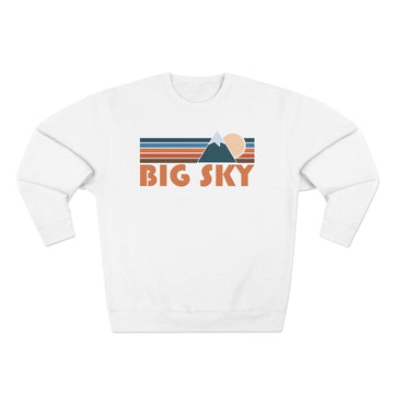 Buy white Premium Big Sky, California Retro Mountain Graphic Sweatshirt