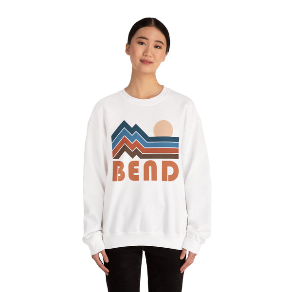 Bend, Oregon Sweatshirt Retro Mountains, Bend Unisex Graphic Crewneck