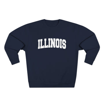 Buy navy Premium Illinois Retro Graphic Sweatshirt