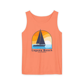 Laguna Beach, California Sailboat Tank Top | Comfort Colors 100% Cotton