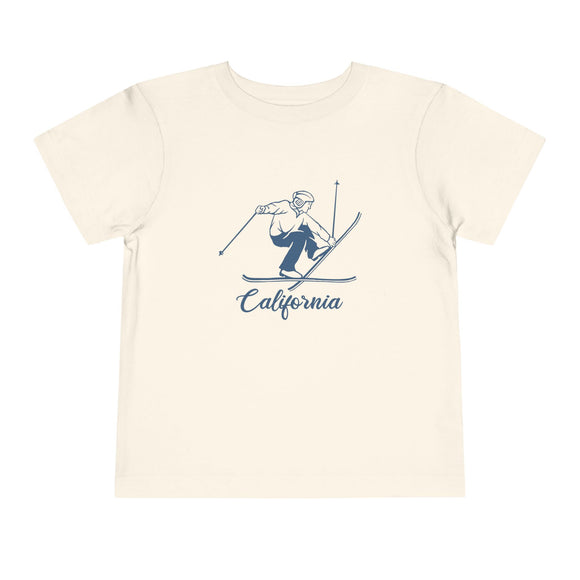 California Toddler Graphic Tee Vintage Ski - Kids California T-Shirt