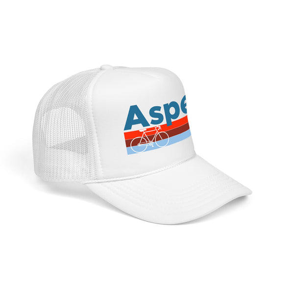 Aspen, Colorado Trucker Hat - Foam Aspen Bike Cap