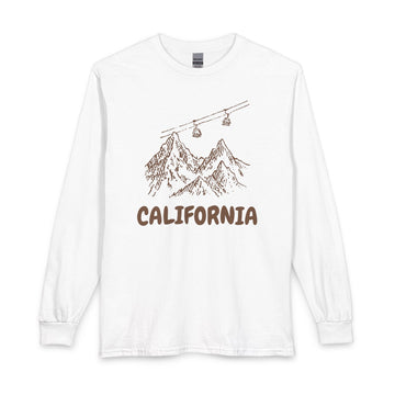 California Long Sleeve T-Shirt - Ski Mountain Gondola