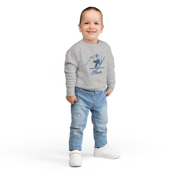 Stowe, Vermont Toddler Sweatshirt - Vintage Ski Stowe Toddler Crewneck Sweatshirt