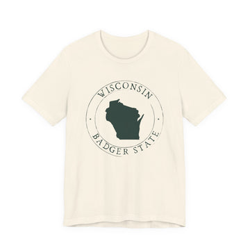 Buy natural Wisconsin T-Shirt — State Graphic Tee