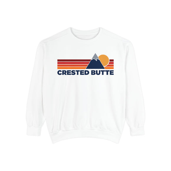 Crested Butte, Colorado Mountain Stripes Sweatshirt | Comfort Colors - 100% Cotton