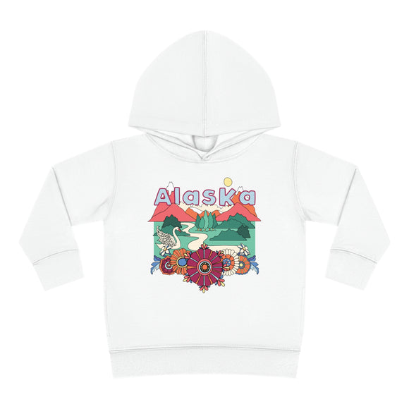 Alaska Toddler Hoodie - Boho Mountain Unisex Alaska Toddler Sweatshirt