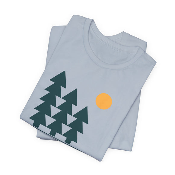 Oregon T Shirt - Retro Trees Oregon Tee