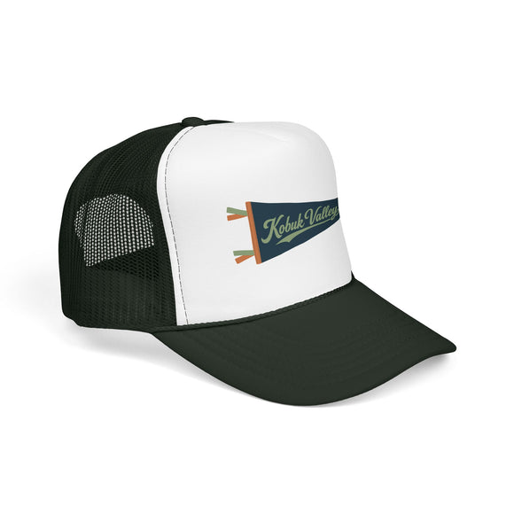 Kobuk Valley National Park Pennant Trucker Hat — Vintage Foam Mesh Cap