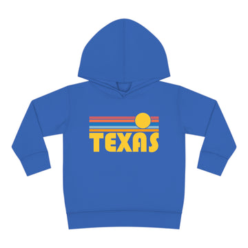 Buy vintage-royal Texas Toddler Hoodie - Retro Sunrise Unisex Texas Toddler Sweatshirt
