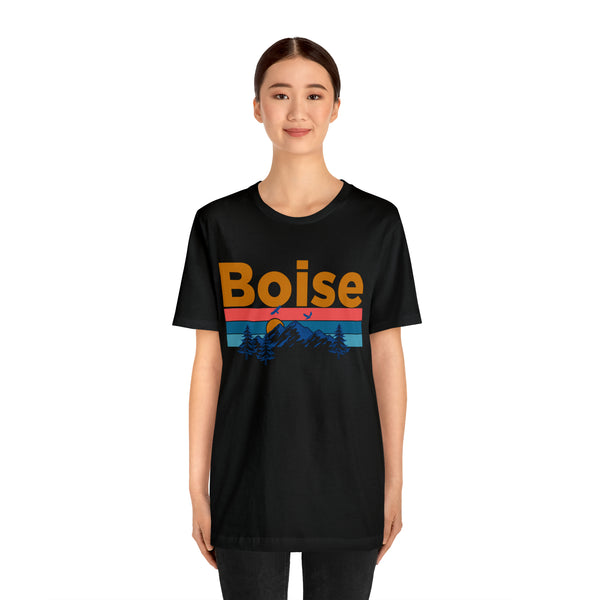 Boise, Idaho Shirt - Mountain Sunset Unisex Boise T-Shirt