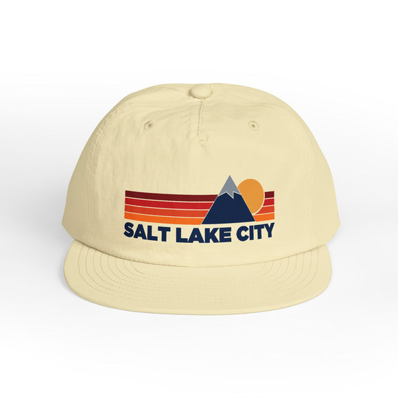 Salt Lake City, Utah Mountain Surf Cap | Retro Light Weight Cap