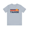 Lake Tahoe, California T-Shirt Retro Sun Ombre Unisex Tee, Vintage California Tee, Mountain Sun Lake Tahoe Tee, California Souvenir Shirt