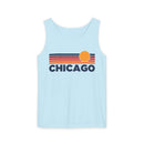 Chicago, Illinois Retro Sunstripe Tank Top | Comfort Colors - 100% Cotton-4