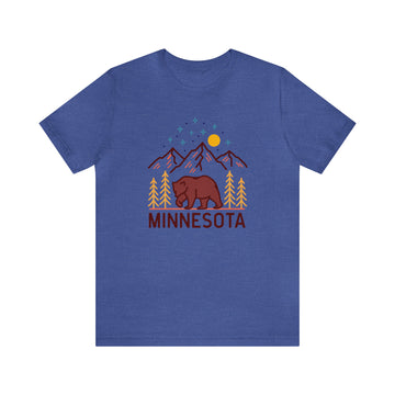 Buy heather-true-royal Minnesota T-Shirt - Retro Unisex Minnesota Shirt