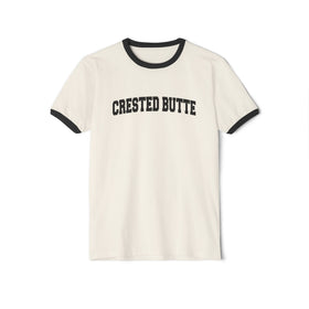 Crested Butte, Colorado Cotton Ringer Graphic Tee - Unisex Crested Butte T Shirt, Vintage Style Tee, Men's/Women's Tee - 0
