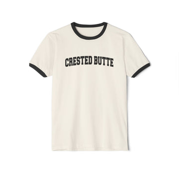 Crested Butte, Colorado Cotton Ringer Graphic Tee - Unisex Crested Butte T Shirt, Vintage Style Tee, Men's/Women's Tee - 0