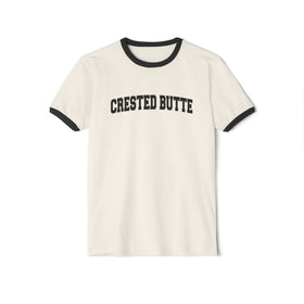 Crested Butte, Colorado Cotton Ringer Graphic Tee - Unisex Crested Butte T Shirt, Vintage Style Tee, Men's/Women's Tee