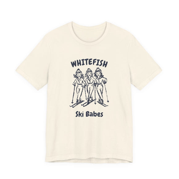 Whitefish, Montana Ski Babes T‑Shirt — Retro Skiing Graphic Tee