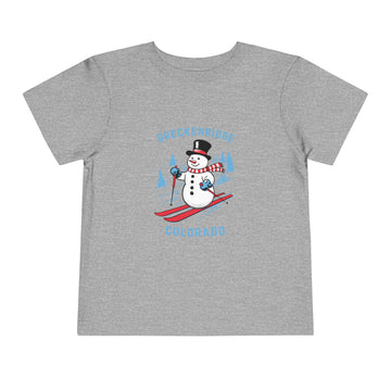 Breckenridge, Colorado Toddler Skiing Snowman Graphic Tee - Kids Breckenridge T-Shirt - 0