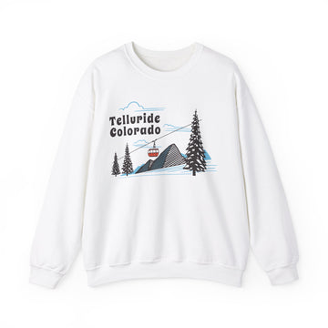 Telluride, Colorado Sweatshirt - Unisex Retro Ski Mountain Gondola Telluride Sweatshirt