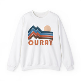 Ouray, Colorado Sweatshirt Retro Mountains, Ouray Unisex Graphic Crewneck