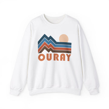 Ouray, Colorado Sweatshirt Retro Mountains, Ouray Unisex Graphic Crewneck