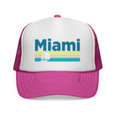 Miami, Florida Retro Sailboat Trucker Hat-3