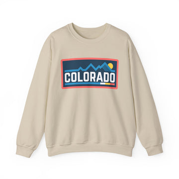 Colorado Sweatshirt - Mountain Graphic Crewneck - Mountain Box Patch - 0