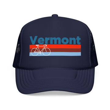 Buy dark-navy Vermont Trucker Hat - Foam Vermont Bike Cap