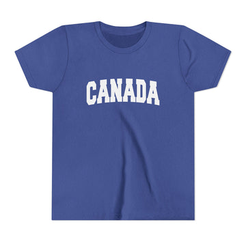 Buy heather-true-royal Canada Youth Graphic Tee - Kids T Shirt