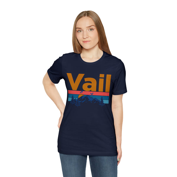 Vail, Colorado Shirt - Mountain Sunset Unisex Vail T-Shirt