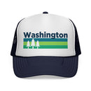 Washington Retro Trees Trucker Hat - Vintage Style Washington Cap-4