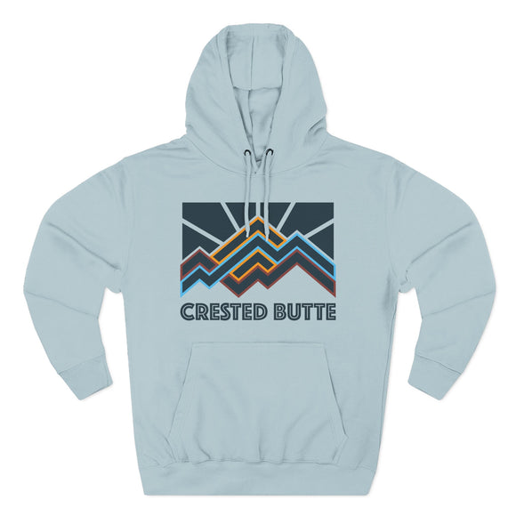 Crested Butte, Colorado Hoodie - Retro Mountain Unisex Sweatshirt