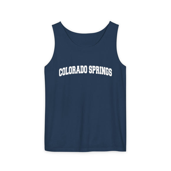 Colorado Springs, Colorado Tank Top Unisex | Comfort Colors - 100% Cotton