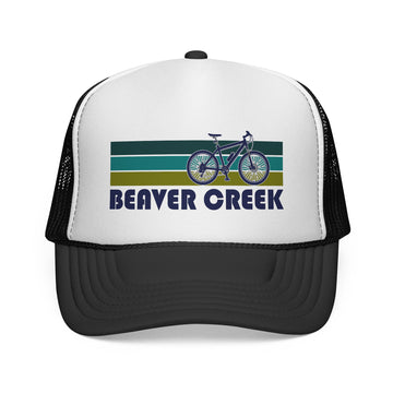 Beaver Creek, Colorado Retro Bike Trucker Hat - Vintage Style Beaver Creek Cap