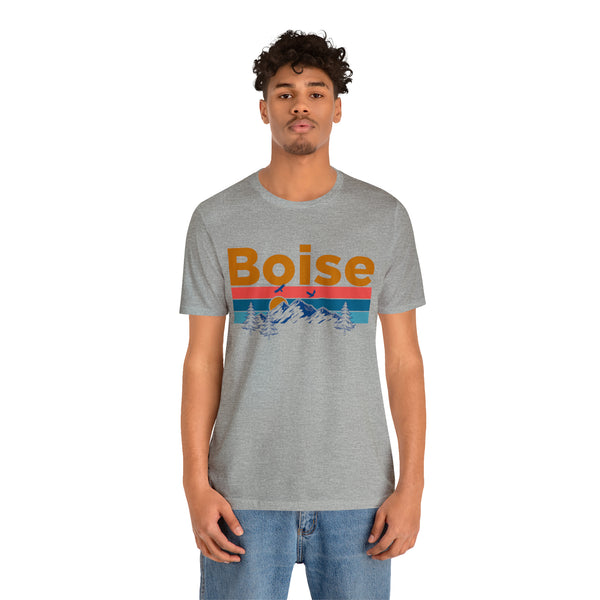 Boise, Idaho Shirt - Mountain Sunset Unisex Boise T-Shirt
