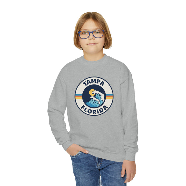 Tampa, Florida Youth Sweatshirt - Unisex Kid's Tampa Crewneck Sweatshirt