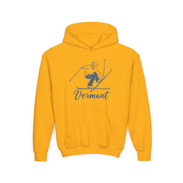 Buy gold Vermont Youth Hoodie - Snow Ski Kids Vermont Hooded Sweatshirt