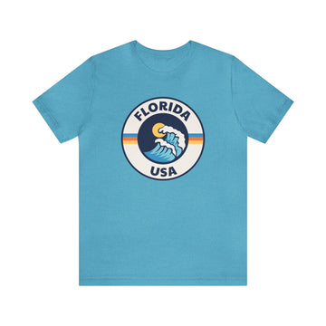 Buy heather-aqua Florida T-Shirt - Unisex Florida Shirt - Wave Circle
