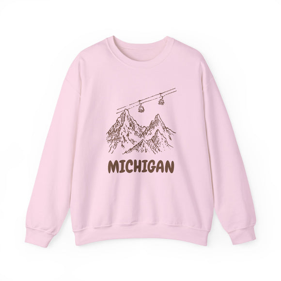 Michigan Mountain Gondola Sweatshirt, Travel Graphic