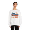 Big Sur, California Sweatshirt Retro Mountains, Big Sur Unisex Graphic Crewneck