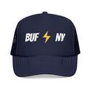 Buffalo, New York Retro Trucker Hat - Lightning Foam Cap-2