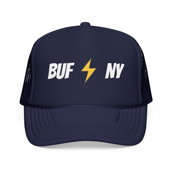 Buffalo, New York Retro Trucker Hat - Lightning Foam Cap