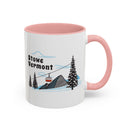 Stowe, Vermont Retro Snow Skiing Mountain 11 oz Mug, Ski Lodge Decor Coffee Cup, Mountain Gondola  Lover Gift, Retro Skiing Mug-11