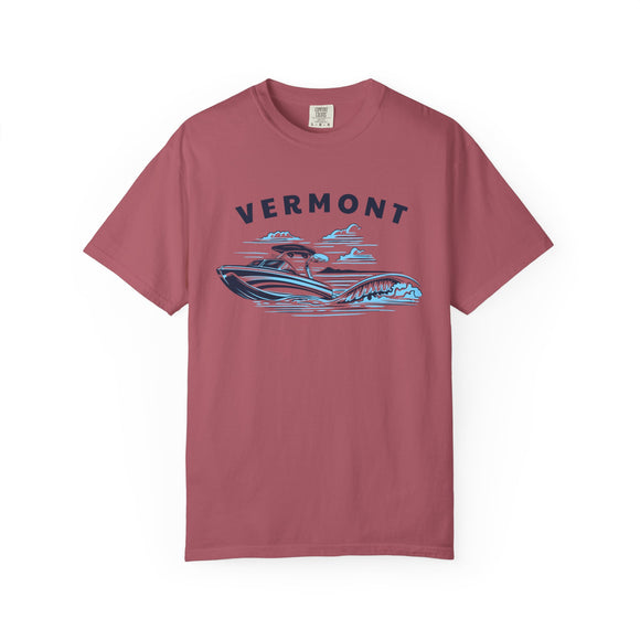 Vermont T Shirt, Comfort Colors Cotton 100% Cotton Wakeboard Boat Tee