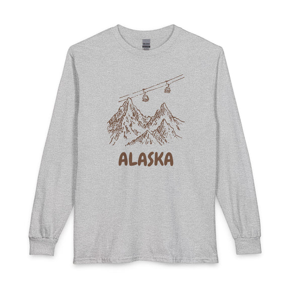 Alaska Long Sleeve T-Shirt - Ski Mountain Gondola