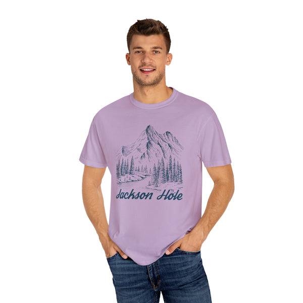 Jackson Hole, Wyoming Graphic Tee - Mountain Illustration Jackson Hole T Shirt
