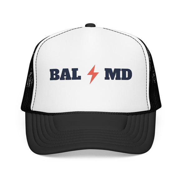 Baltimore, Maryland Retro Trucker Hat - Lightning Foam Cap