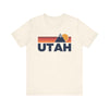 Retro Utah T-shirt, Mountain Tee, Vintage Utah Unisex Jersey Shirt, Outdoor Hiking Apparel